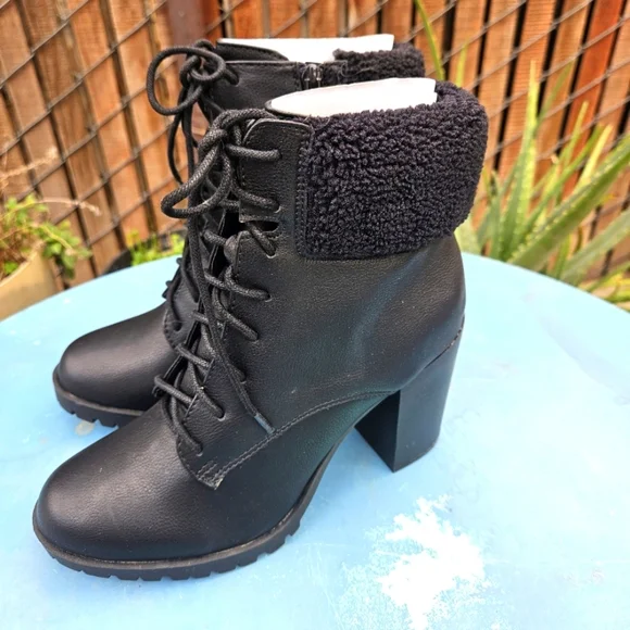 Lace Up Combat Boots Redwood Women's Size 8 - Picture 12 of 16